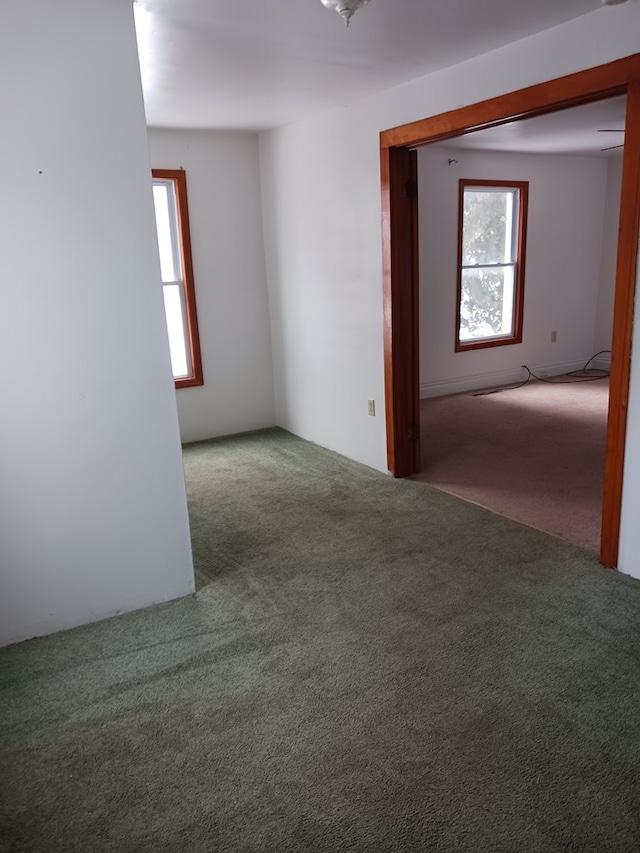 carpeted empty room with a wealth of natural light