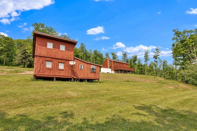 5284-A Rte 6 W, Ulysses, PA 16948 - rear view of property with a lawn and a wooden deck