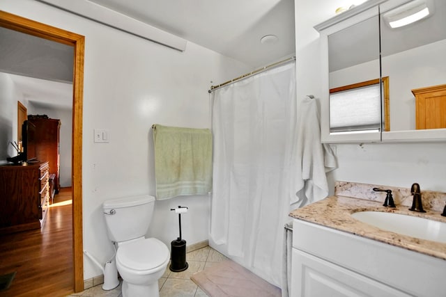 5284-A Rte 6 W, Ulysses, PA 16948 - full bath featuring vanity, toilet, curtained shower, and baseboards
