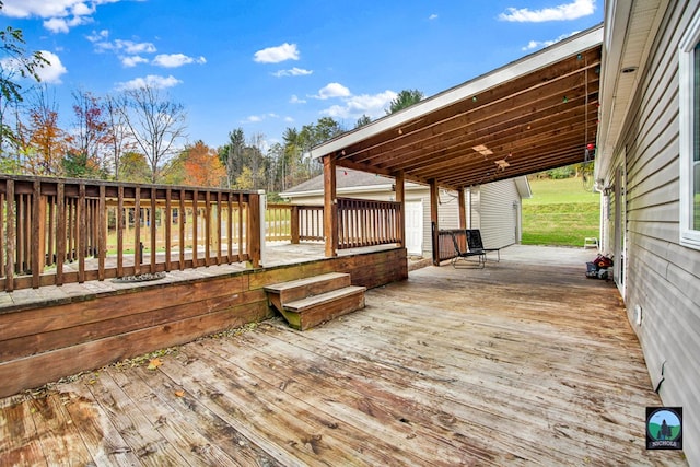 view of wooden terrace