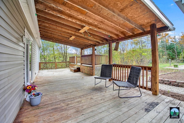 view of wooden terrace