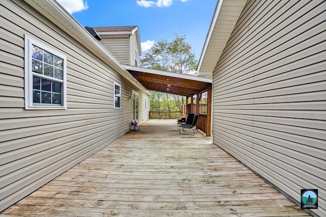 view of wooden deck