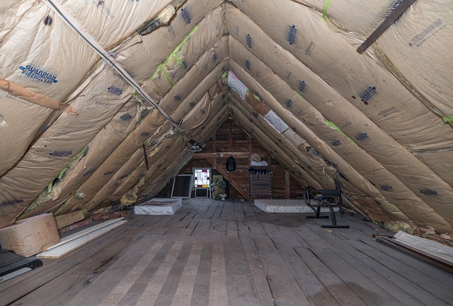 view of attic