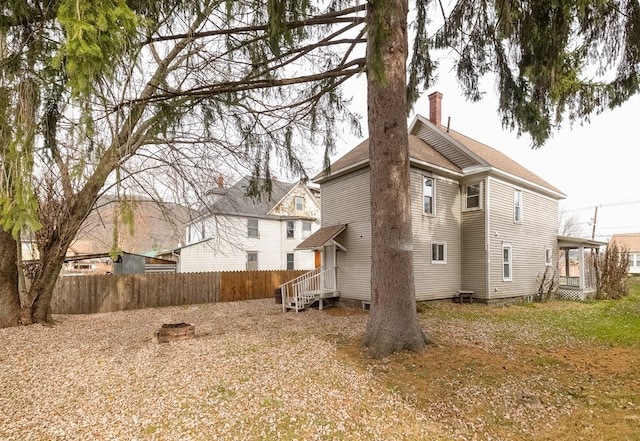 view of back of property