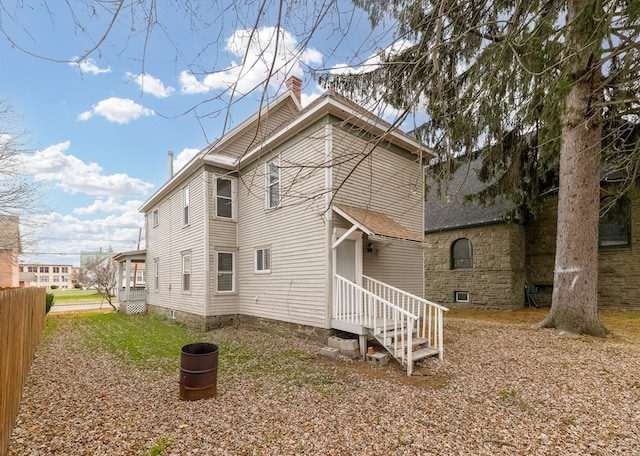 view of rear view of property