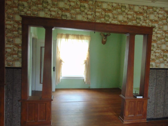 208 Tyler St, Athens, PA 18810 - unfurnished dining area featuring wood finished floors