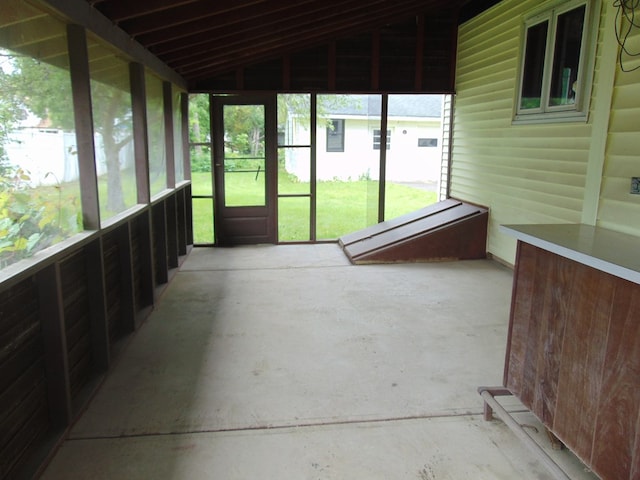 208 Tyler St, Athens, PA 18810 - unfurnished sunroom featuring healthy amount of natural light and lofted ceiling