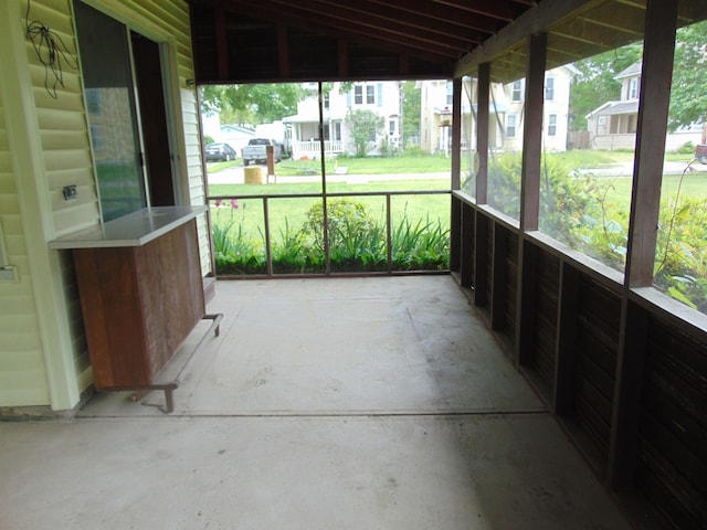 208 Tyler St, Athens, PA 18810 - unfurnished sunroom featuring plenty of natural light and a residential view