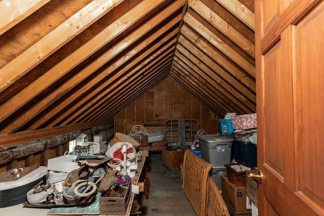 view of attic