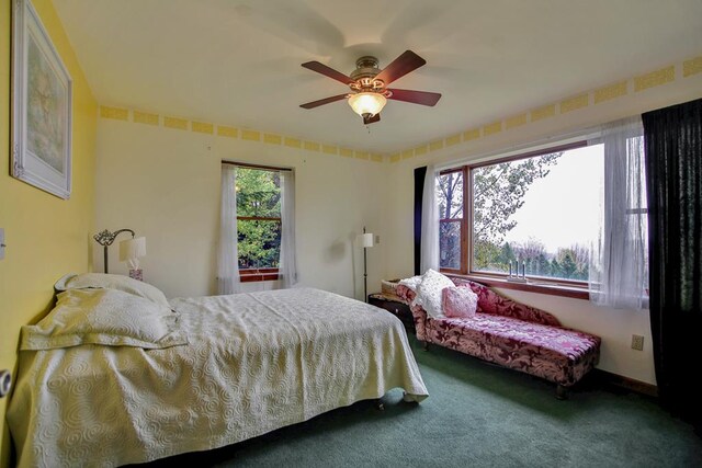 743 Stone Rd, Westfield, PA 16950 - carpeted bedroom featuring ceiling fan