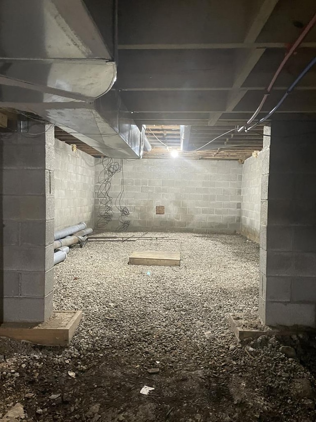 view of basement