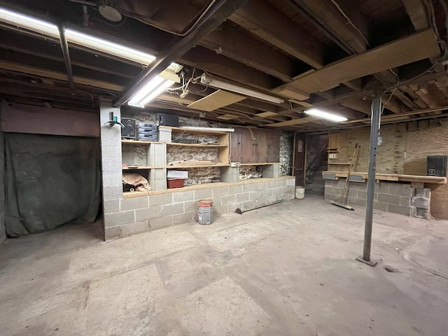 view of basement