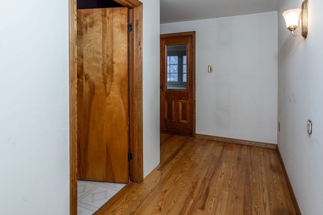 11 Purple St, Wellsboro, PA 16901 - hall featuring light wood-style flooring and baseboards