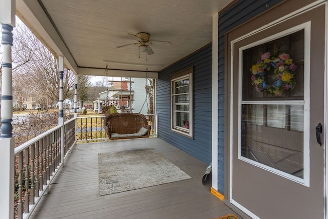 11 Purple St, Wellsboro, PA 16901 - deck with covered porch and ceiling fan