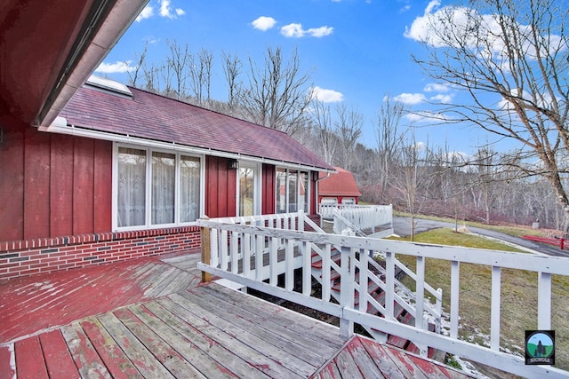 view of wooden deck