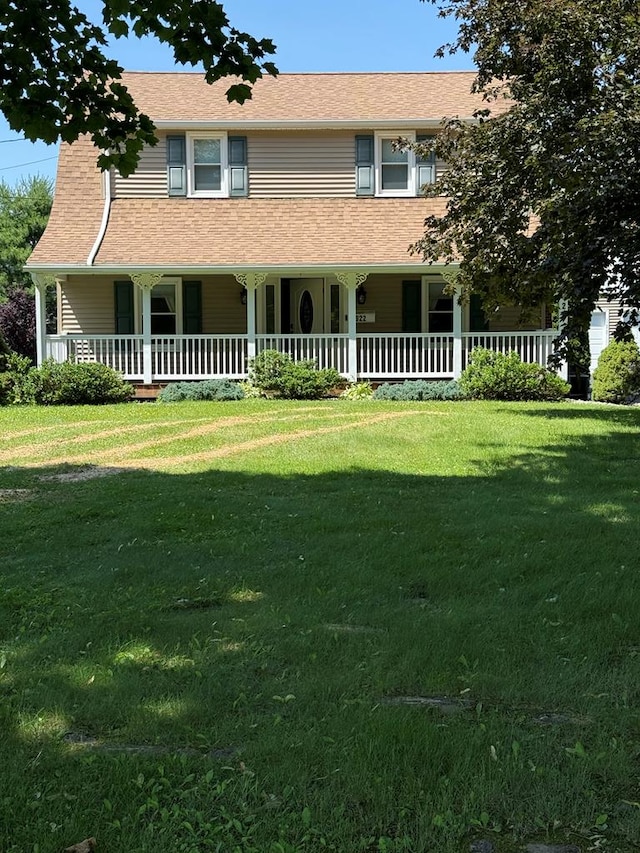 922 W Lockhart St, Sayre, PA 18840 - view of front of property featuring covered porch, a front yard, and a chimney