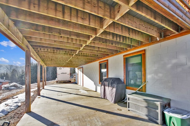 view of patio with grilling area