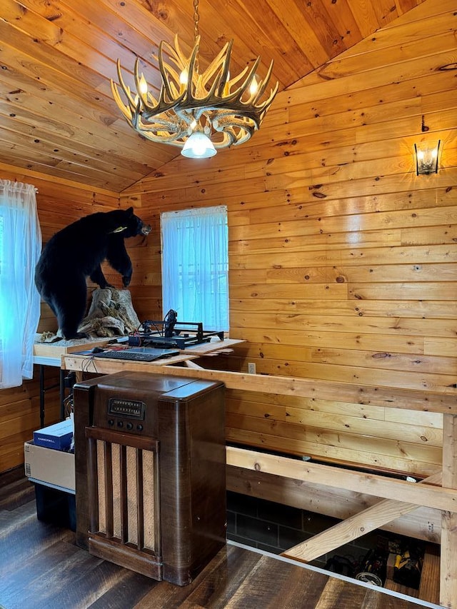 view of sauna / steam room with wood-type flooring