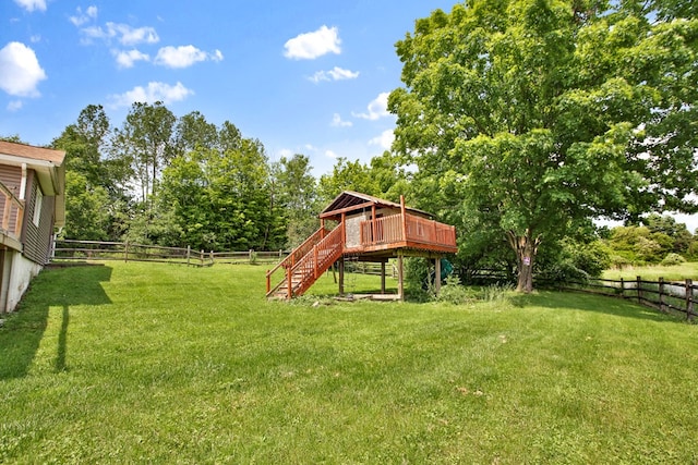 658 Ashley Hill Rd, Mansfield, PA 16933 - fenced backyard with stairs and a deck