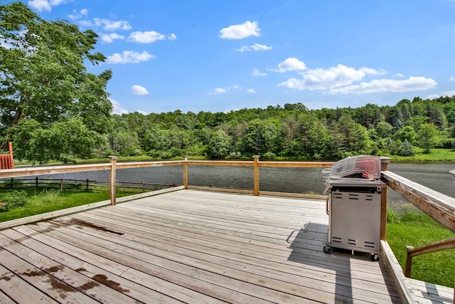 658 Ashley Hill Rd, Mansfield, PA 16933 - deck featuring a forest view and a grill