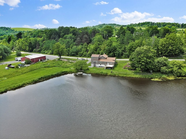 658 Ashley Hill Rd, Mansfield, PA 16933 - aerial view of a nearby body of water and a heavily wooded area