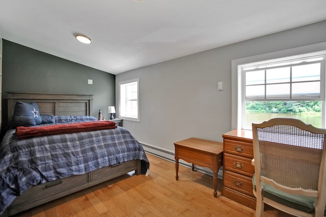 658 Ashley Hill Rd, Mansfield, PA 16933 - bedroom featuring light wood-type flooring and vaulted ceiling
