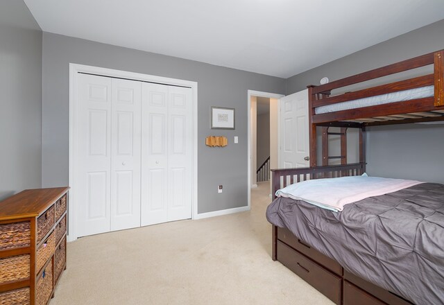 113 W Woodlawn Ave, Elkland, PA 16920 - bedroom with light colored carpet, a closet, and baseboards