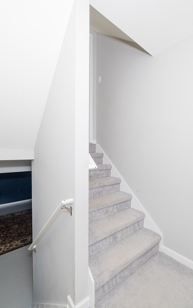 113 W Woodlawn Ave, Elkland, PA 16920 - staircase featuring baseboards