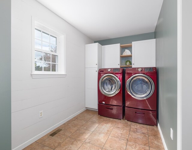 113 W Woodlawn Ave, Elkland, PA 16920 - washroom featuring cabinet space, separate washer and dryer, and baseboards