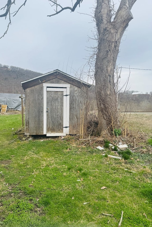 view of shed