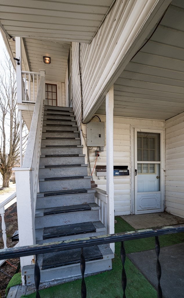 view of stairway