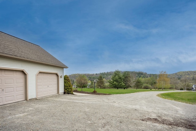 garage with driveway