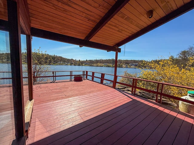 986 Wesauking Dr, Towanda, PA 18848 - dock area featuring a deck with water view
