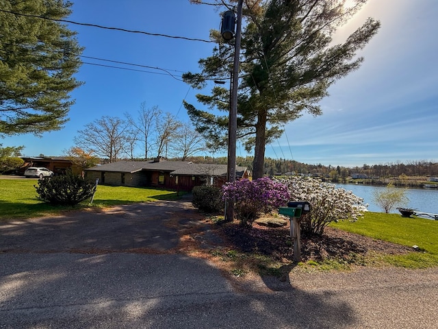 986 Wesauking Dr, Towanda, PA 18848 - view of front of property featuring a water view and a front lawn