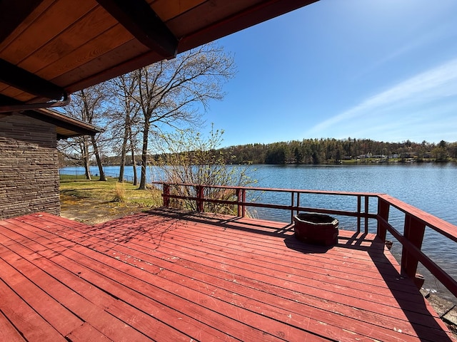 986 Wesauking Dr, Towanda, PA 18848 - dock featuring a deck with water view