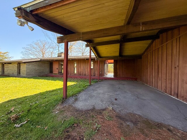 986 Wesauking Dr, Towanda, PA 18848 - view of patio / terrace featuring an attached carport