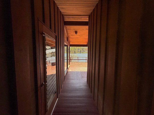 986 Wesauking Dr, Towanda, PA 18848 - corridor with dark wood-style flooring