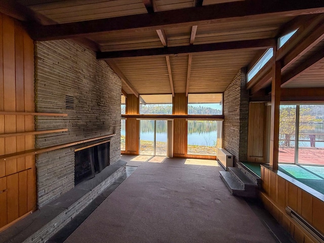 986 Wesauking Dr, Towanda, PA 18848 - unfurnished sunroom featuring a water view