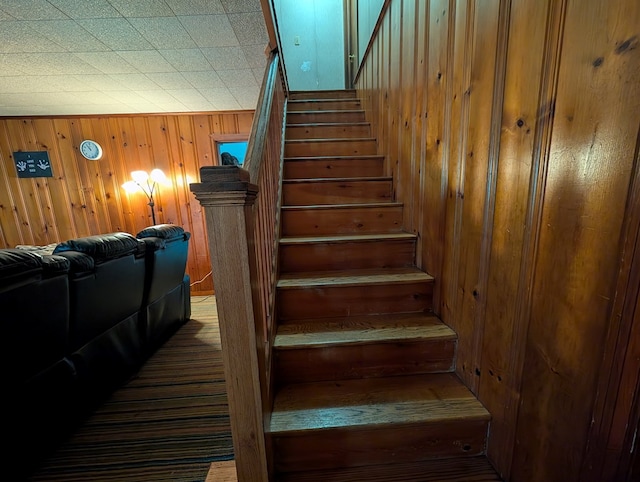 1057 Stony Fork Rd, Wellsboro, PA 16901 - stairway with wooden walls