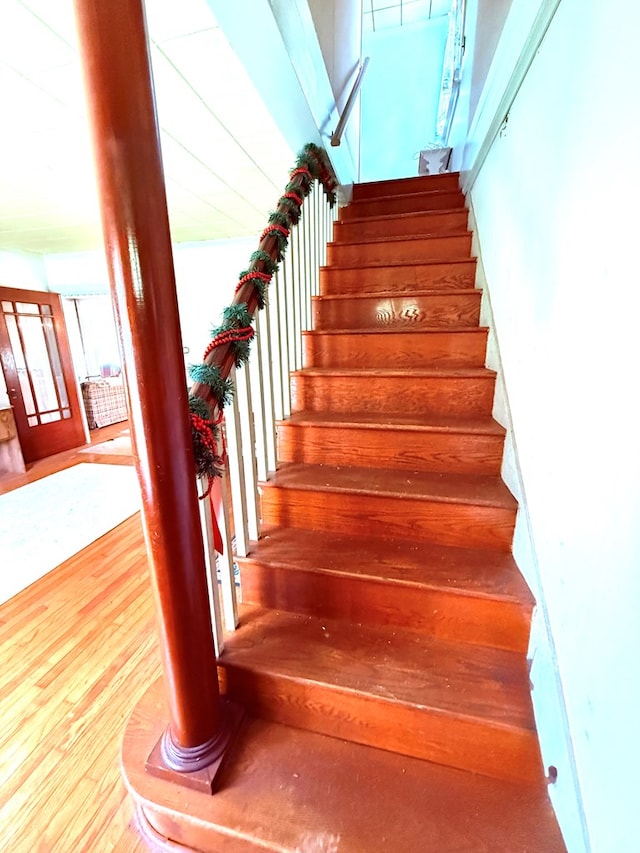 10598 Leetonia Rd, Gaines, PA 16921 - stairs with wood finished floors