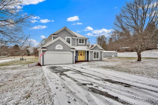 front facade featuring a garage