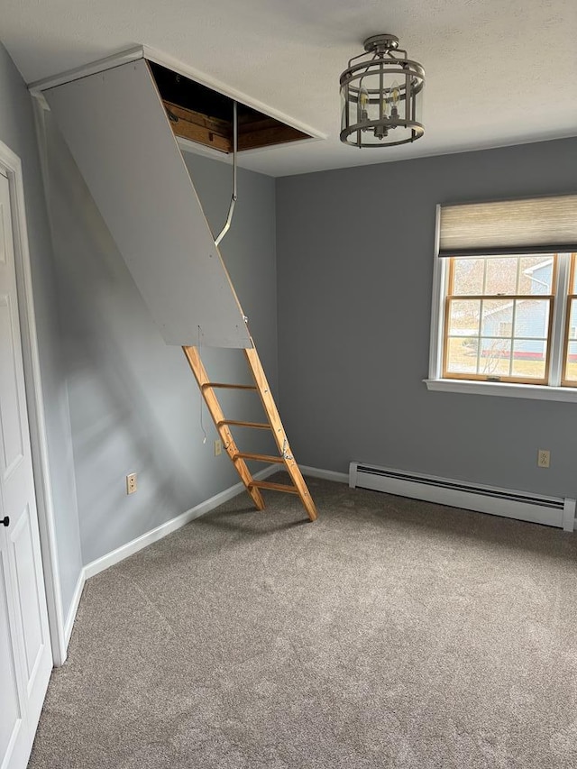 full bathroom featuring a baseboard radiator, hardwood / wood-style floors, washtub / shower combination, vanity, and toilet