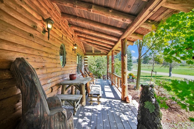 view of wooden terrace