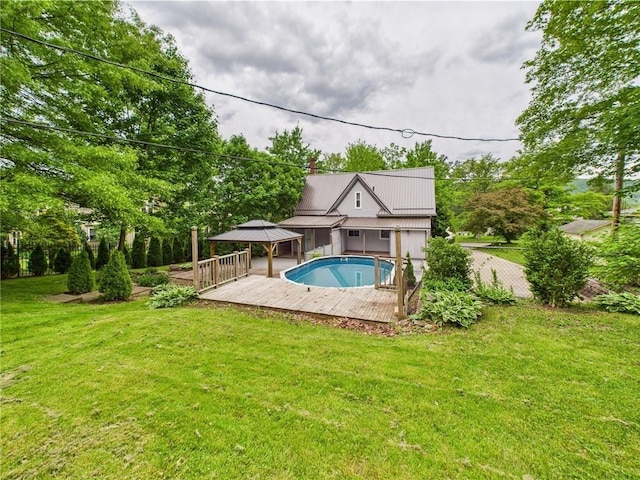 712 W Main St, Smethport, PA 16749 - swimming pool featuring a gazebo and a deck