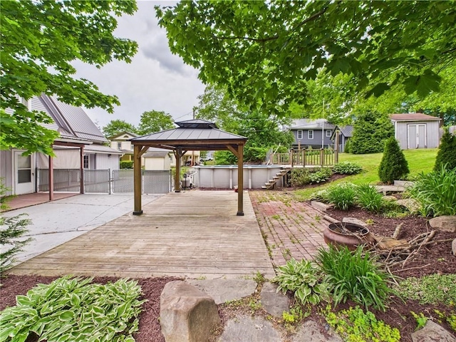 712 W Main St, Smethport, PA 16749 - wooden terrace featuring a gazebo