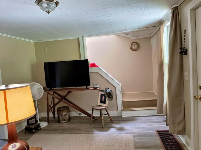 2826 Austinville Rd, Troy, PA 16947 - office featuring ornamental molding and wood finished floors