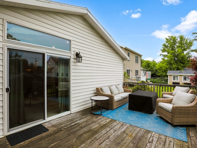 109 Alden St, Sayre, PA 18840 - wooden deck featuring outdoor lounge area
