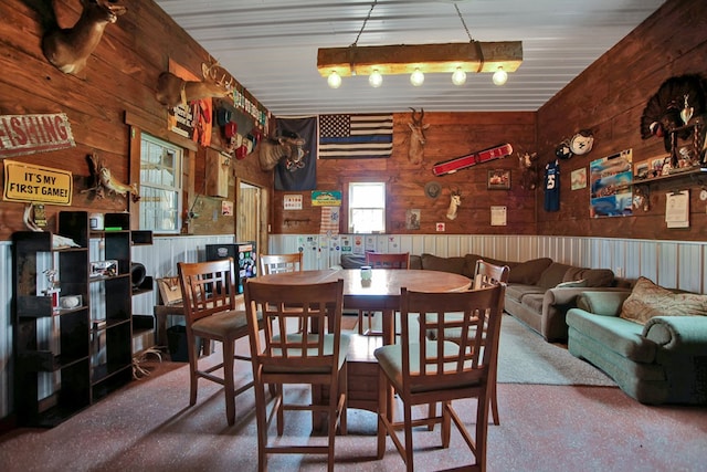 1349 Hills Creek Rd, Wellsboro, PA 16901 - dining space with wood walls