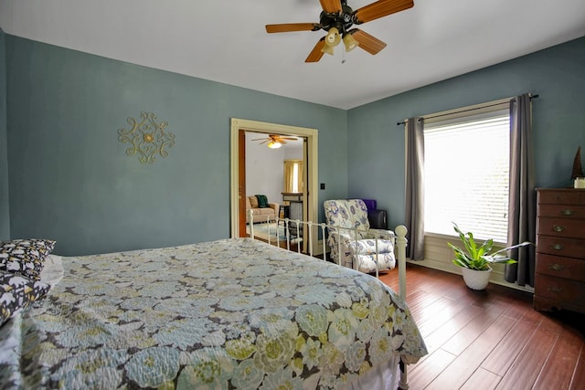 1349 Hills Creek Rd, Wellsboro, PA 16901 - bedroom with wood finished floors and a ceiling fan