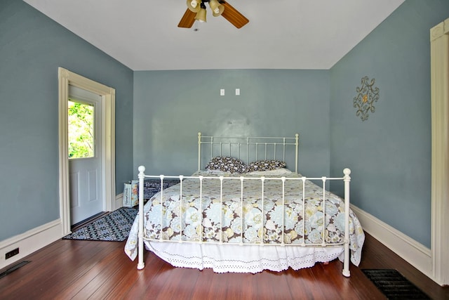 1349 Hills Creek Rd, Wellsboro, PA 16901 - bedroom with wood finished floors, baseboards, and a ceiling fan